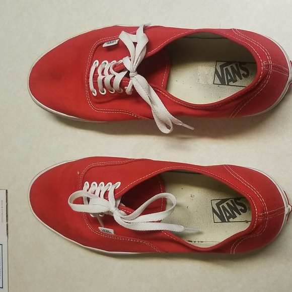 Vans | Shoes | Red Vans Sneekers Size 4 